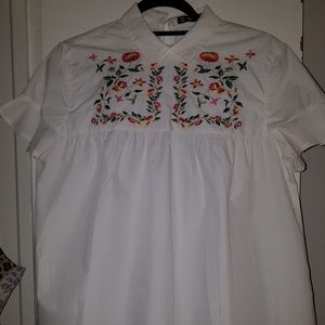 White embroidery top